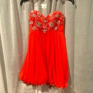 My Michelle Hot Pink/Coral Dress